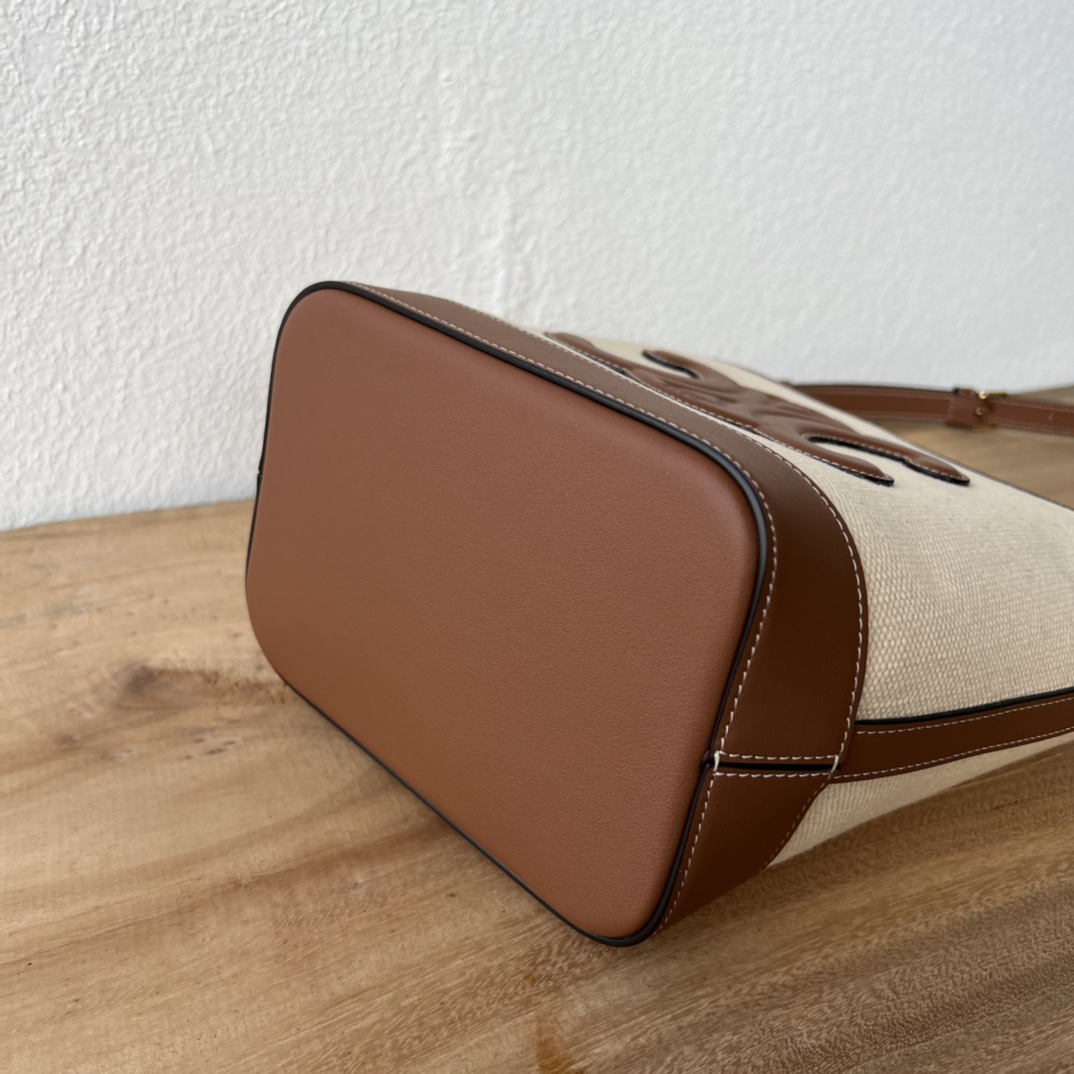 CUIR水桶バッグ 中号 - 高品質牛皮と調整可能な肩 strap