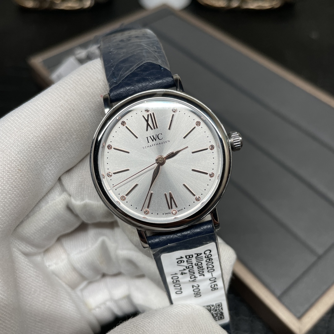 IWC 柏涛菲诺 女款 白壳蓝带