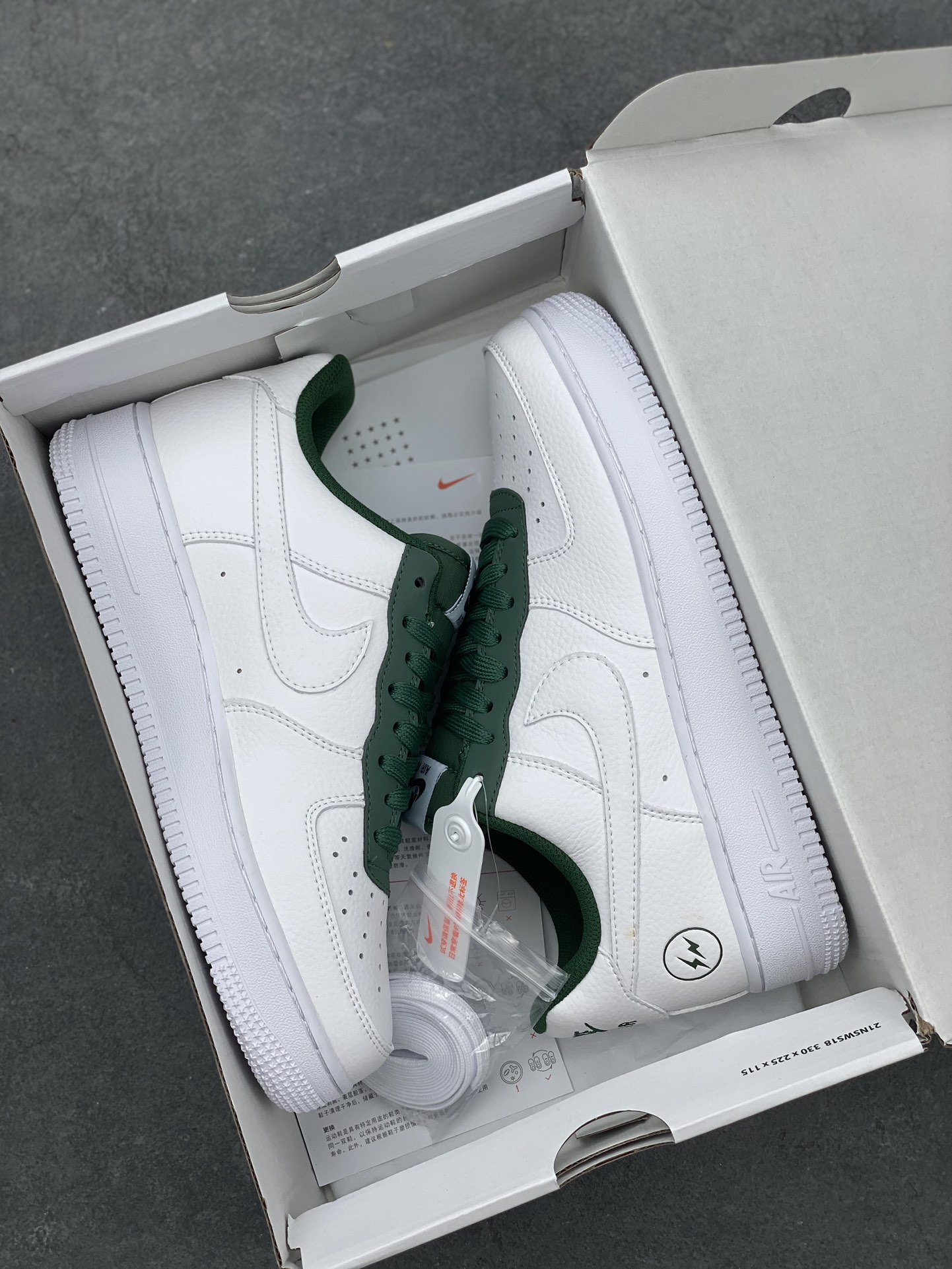 Fragment Design x Nike Air Force 1 Low White Green Casual Sneakers 10 i1687893731 9569 8