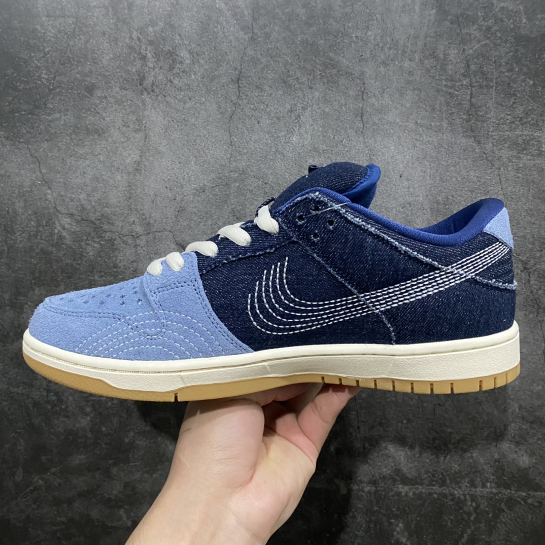 图片[2]-【Z版纯原】Nk SB Dunk Low 丹宁刺绣 联名低帮滑板鞋限量款配色花哨‮不又‬失复古‮感质‬ 搭配电绣工艺年代感更加强烈 原鞋原楦原纸板开发 原装皮料采购 原厂织唛标 正确后跟反口里弧度 百分百一致原版 市场唯一正确鞋带绑法 认准细节实拍 注意区分版本 ！货号: CV0316-400 尺码：40 40.5 41 42 42.5 43 44 44.5 45 46 47.5-莆田鞋批发中心