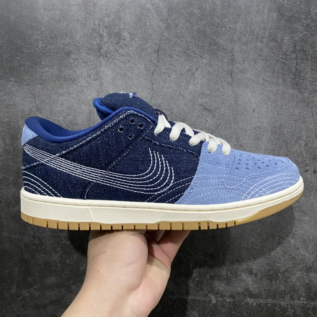 【Z版纯原】Nk SB Dunk Low 丹宁刺绣 联名低帮滑板鞋限量款配色花哨‮不又‬失复古‮感质‬ 搭配电绣工艺年代感更加强烈 原鞋原楦原纸板开发 原装皮料采购 原厂织唛标 正确后跟反口里弧度 百分百一致原版 市场唯一正确鞋带绑法 认准细节实拍 注意区分版本 ！货号: CV0316-400 尺码：40 40.5 41 42 42.5 43 44 44.5 45 46 47.5-莆田鞋批发中心