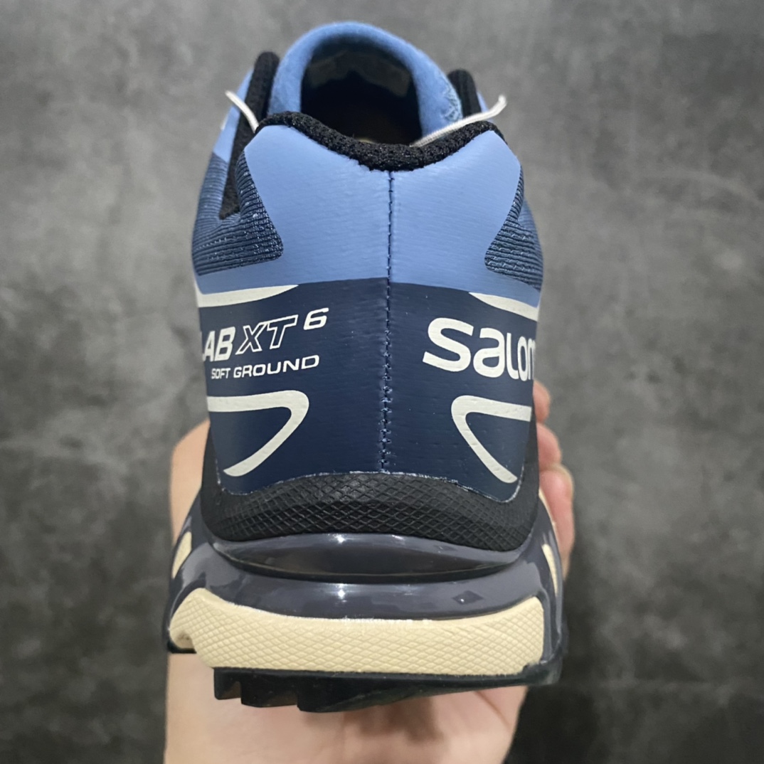 图片[4]-【绿x版】 Salomon XT-6萨洛蒙复古潮流户外机能登山跑鞋 风尚千蓝n纯原外贸平台特供订单耗时半年巨作 全套原纸板楦头开发原厂特供网布配套加持 确保原汁原味n完美呈现版型 原档数据独家私模五层组合大底男女鞋同步官方开发至46.5原装Ortholite轻量化鞋垫 中底布带钢印编号原厂TPU锁扣 进口港宝加持后跟自然饱满 还原公司包裹性鞋面以“锯齿”状的包裹系统呈现在基色底之下加入了各种色点缀将公司的最新技术和时尚前卫的造型融入耐用的长跑款式中鞋面由 TPU 薄膜制成 并焊接在高耐磨网眼上 使其既时尚又坚固 由 ACS底盘支撑 可增强稳定性和支撑力 以及由橡胶凸耳 Contragrip外底覆盖的 EVA 缓冲中底 旨在应对崎岖的地形 鞋舌上的彩色Salomon 标签、Quicklace 系统以及鞋头、鞋舌和鞋跟上的附加品牌使细节更加完美 让穿着者可以轻松驾驭户外与通勤下的任何运动生活场景 无缝鞋身户外随意纵横 颜值与脚感兼备 出街通勤 绝对非常吸睛 你值得拥有 尺码：36 36.5 37.5 38 38.5 39 40 40.5 41 42 42.5 43 44 44.5 45 46 46.5 注意：偏小1码-莆田鞋批发中心