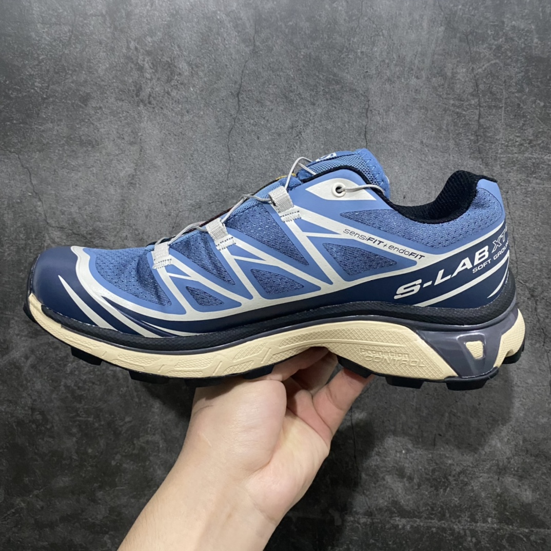 图片[2]-【绿x版】 Salomon XT-6萨洛蒙复古潮流户外机能登山跑鞋 风尚千蓝n纯原外贸平台特供订单耗时半年巨作 全套原纸板楦头开发原厂特供网布配套加持 确保原汁原味n完美呈现版型 原档数据独家私模五层组合大底男女鞋同步官方开发至46.5原装Ortholite轻量化鞋垫 中底布带钢印编号原厂TPU锁扣 进口港宝加持后跟自然饱满 还原公司包裹性鞋面以“锯齿”状的包裹系统呈现在基色底之下加入了各种色点缀将公司的最新技术和时尚前卫的造型融入耐用的长跑款式中鞋面由 TPU 薄膜制成 并焊接在高耐磨网眼上 使其既时尚又坚固 由 ACS底盘支撑 可增强稳定性和支撑力 以及由橡胶凸耳 Contragrip外底覆盖的 EVA 缓冲中底 旨在应对崎岖的地形 鞋舌上的彩色Salomon 标签、Quicklace 系统以及鞋头、鞋舌和鞋跟上的附加品牌使细节更加完美 让穿着者可以轻松驾驭户外与通勤下的任何运动生活场景 无缝鞋身户外随意纵横 颜值与脚感兼备 出街通勤 绝对非常吸睛 你值得拥有 尺码：36 36.5 37.5 38 38.5 39 40 40.5 41 42 42.5 43 44 44.5 45 46 46.5 注意：偏小1码-莆田鞋批发中心