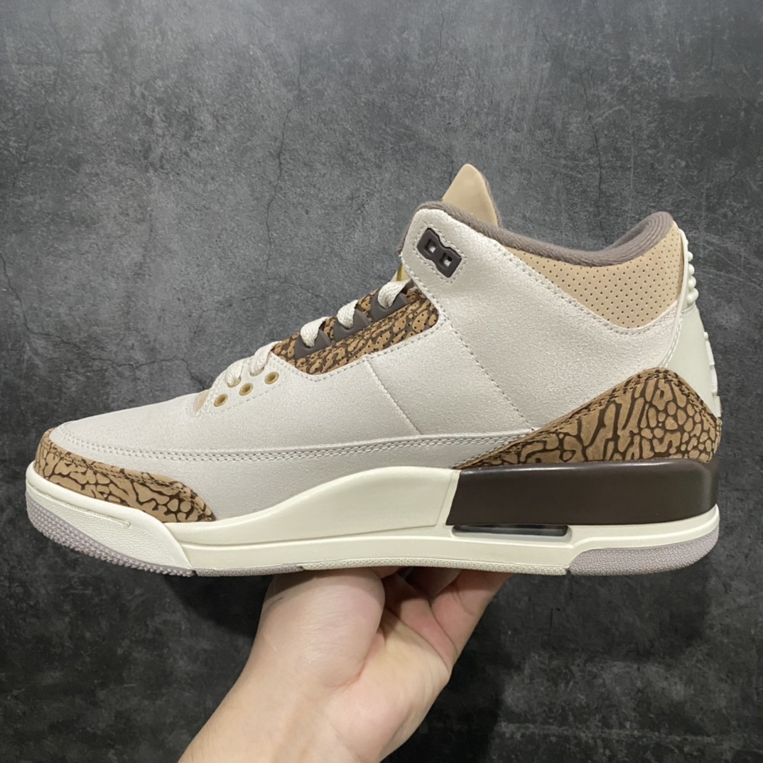 图片[2]-【新DT纯原】Air Jordan AJ3 Palomino白棕摩卡 CT8532-102n大厂出货 第一梯队 市场售价高端品质原厂数据档案开发 正确原厂三本久爆裂纹n原厂配件 完美鞋型细节 高价零售首选主推版本 尺码：40-47.5-莆田鞋批发中心