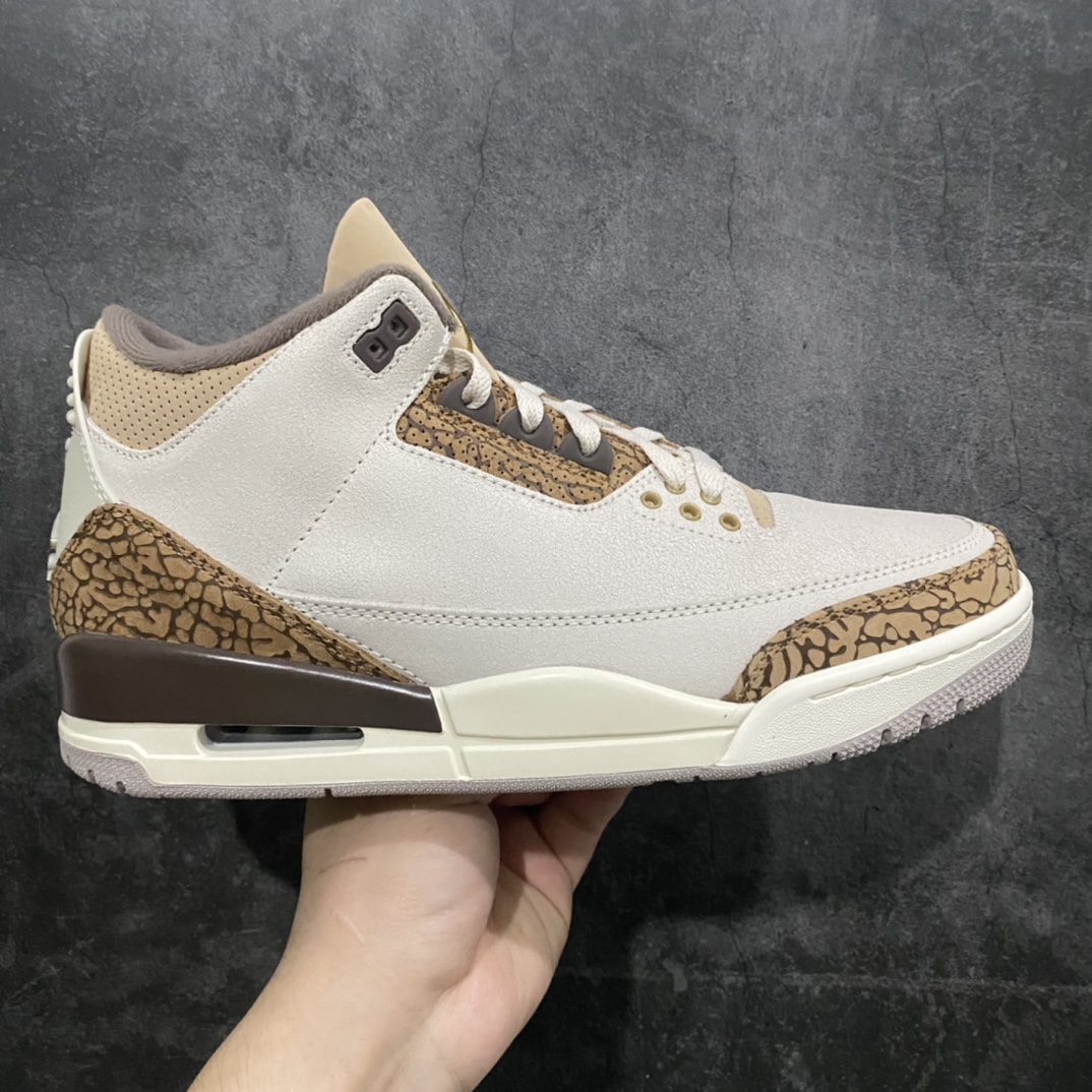 【新DT纯原】Air Jordan AJ3 Palomino白棕摩卡 CT8532-102n大厂出货 第一梯队 市场售价高端品质原厂数据档案开发 正确原厂三本久爆裂纹n原厂配件 完美鞋型细节 高价零售首选主推版本 尺码：40-47.5-莆田鞋批发中心