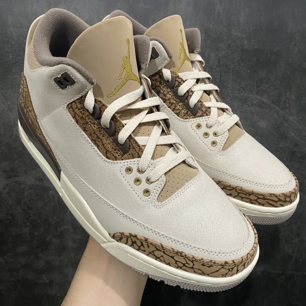 【新DT纯原】Air Jordan AJ3 Palomino白棕摩卡 CT8532-102n大厂出货 第一梯队 市场售价高端品质原厂数据档案开发 正确原厂三本久爆裂纹n原厂配件 完美鞋型细节 高价零售首选主推版本 尺码：40-47.5-莆田鞋批发中心