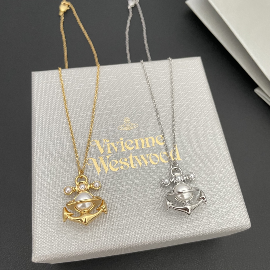 NO:103340,Queen Mother Citizen Anchor Saturn Chain Necklace, Queen Mother Citizen Necklace, Necklace19860909西太后 船锚土星链条项链,西太后项链,necklace,Jewelry