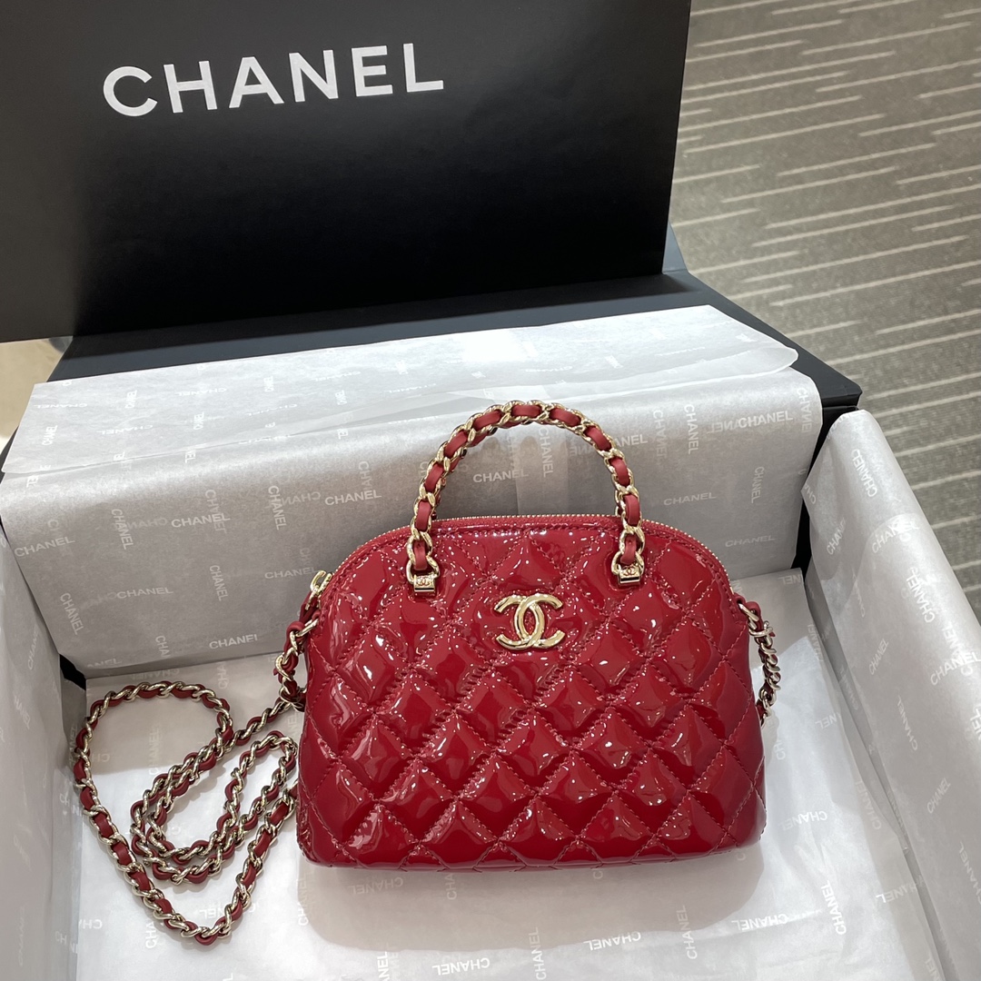 Replica How Can You
 Chanel Bags Handbags Black Grey Red White Patent Leather Vintage