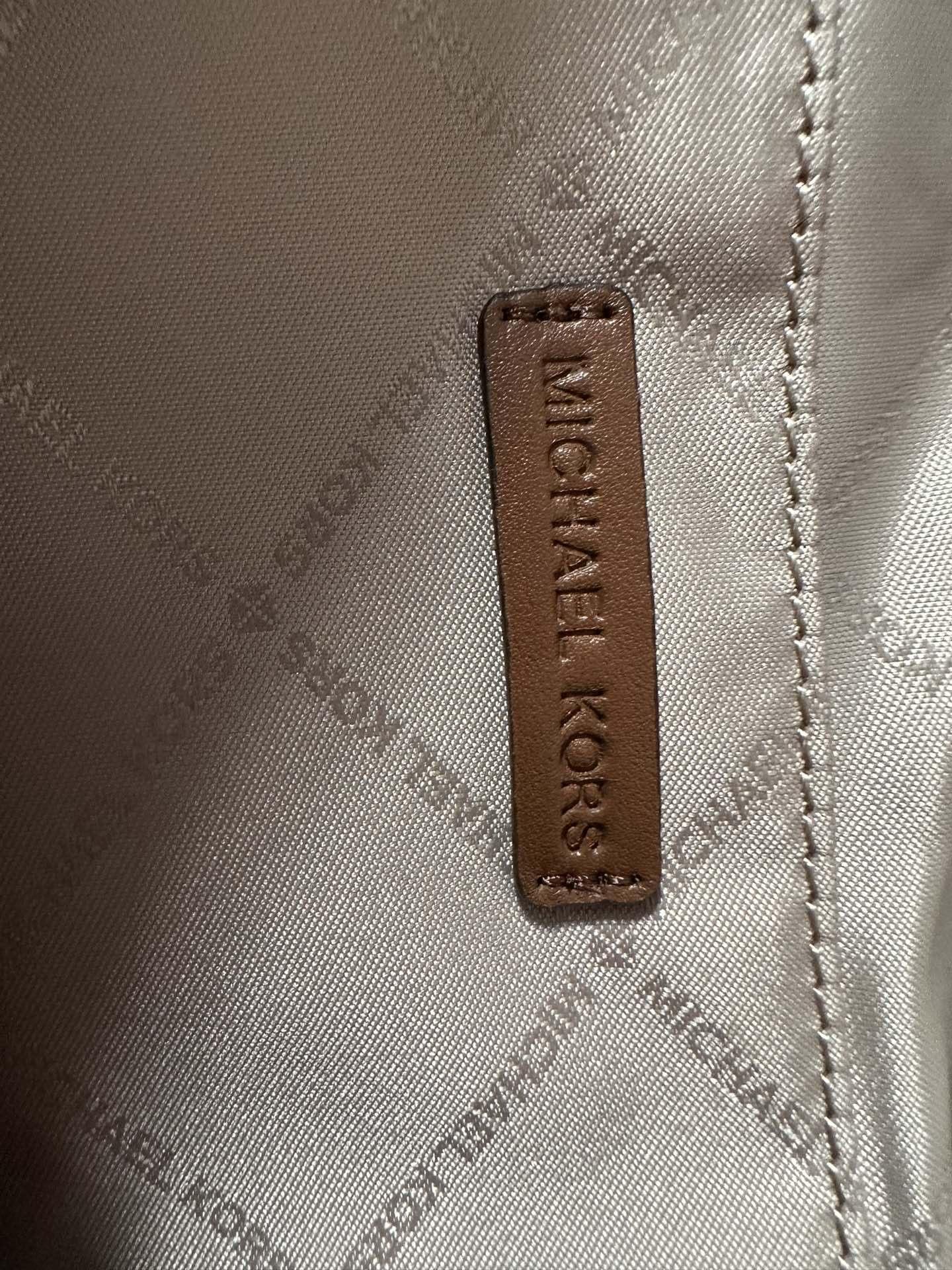 Michael Kors Michael kors mk新款 老花男女士腰包，棕色，白色，尺寸36×15×6
