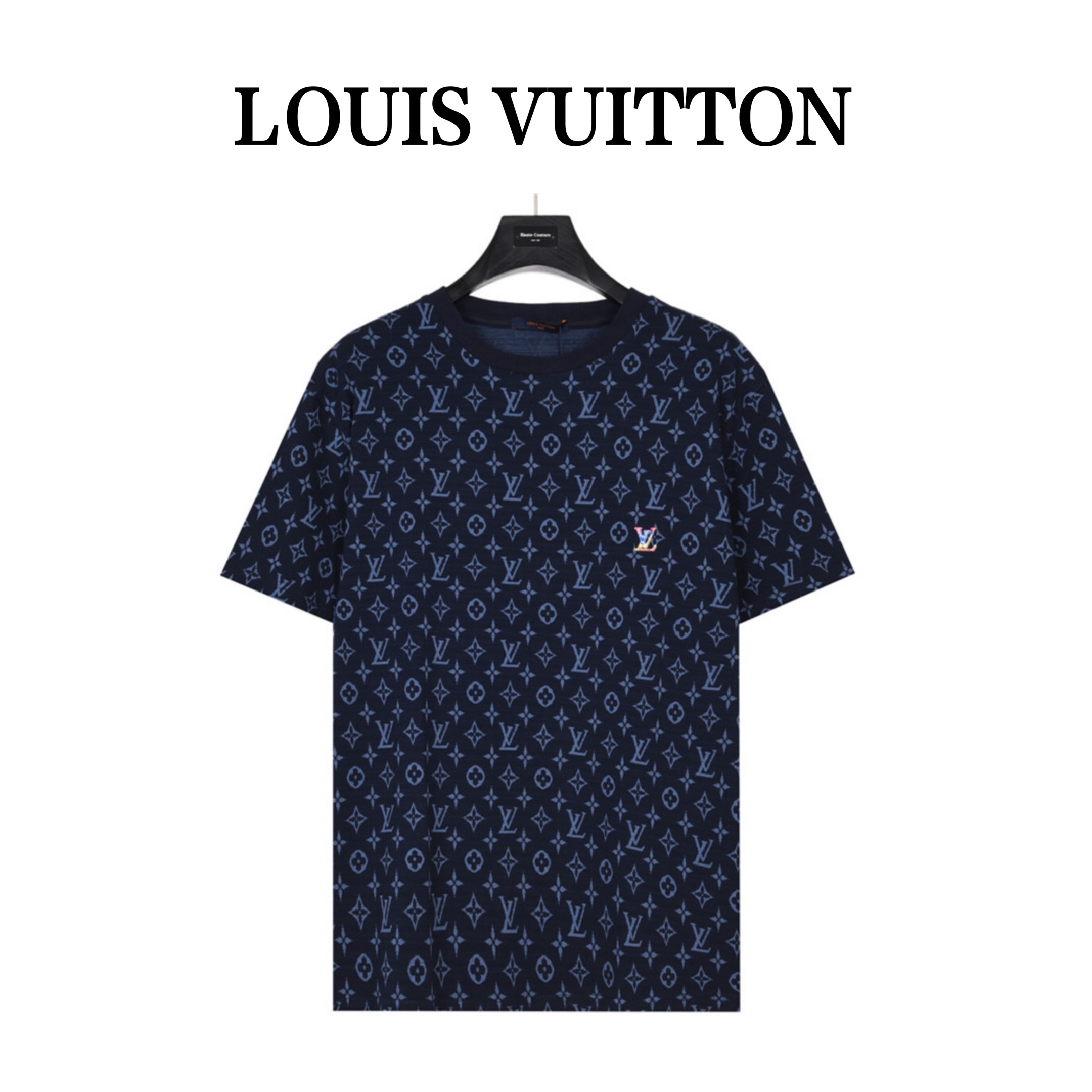 200 Louis Vuitton/路易威登23ss 老花提花针织短袖T恤