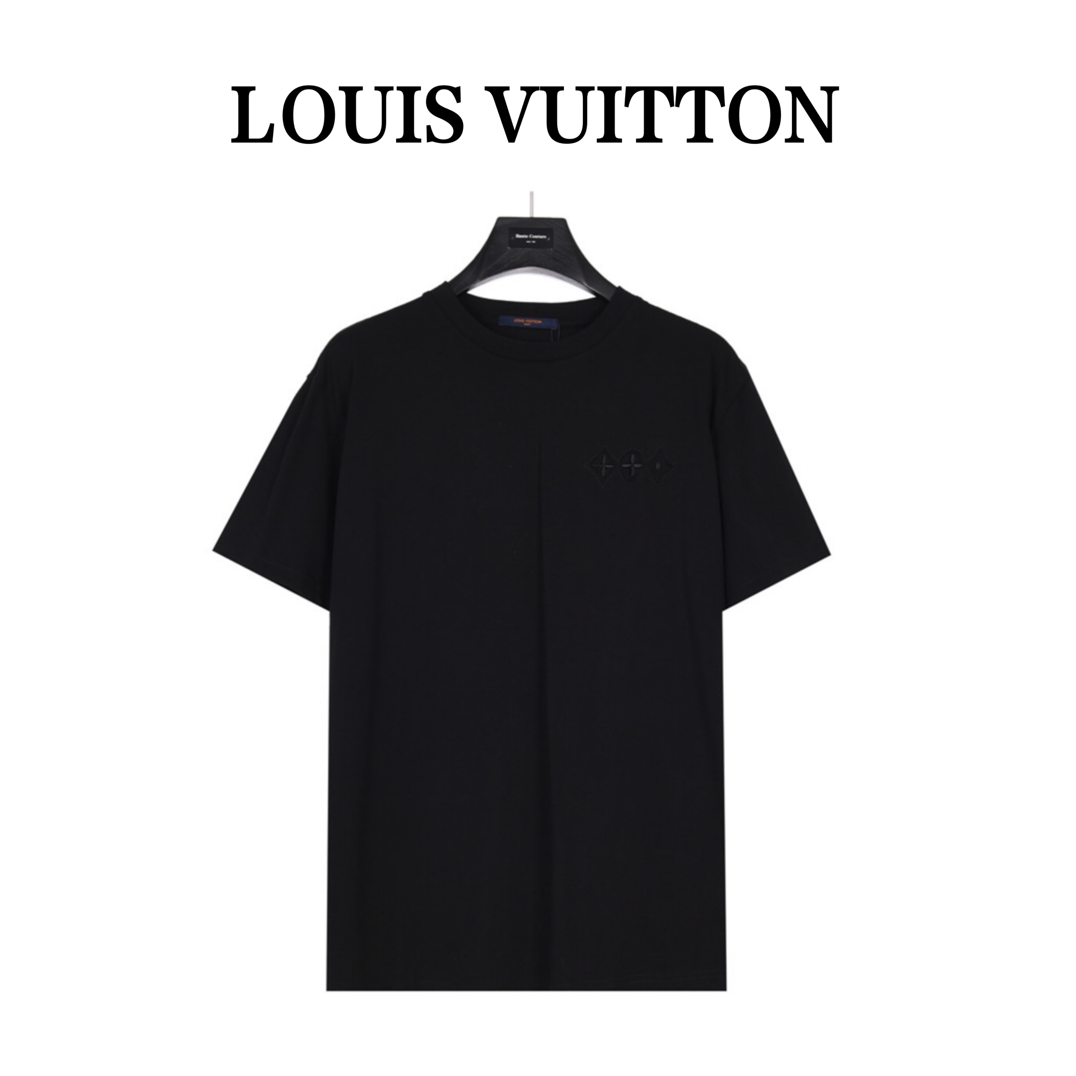 180 Louis Vuitton/路易威登 23ss 大logo老花破洞贴布刺绣短袖T恤