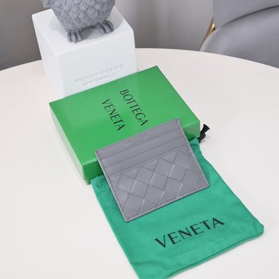 Bottega Veneta BV Intrecciato Wallet Card pack Grey Weave Cowhide