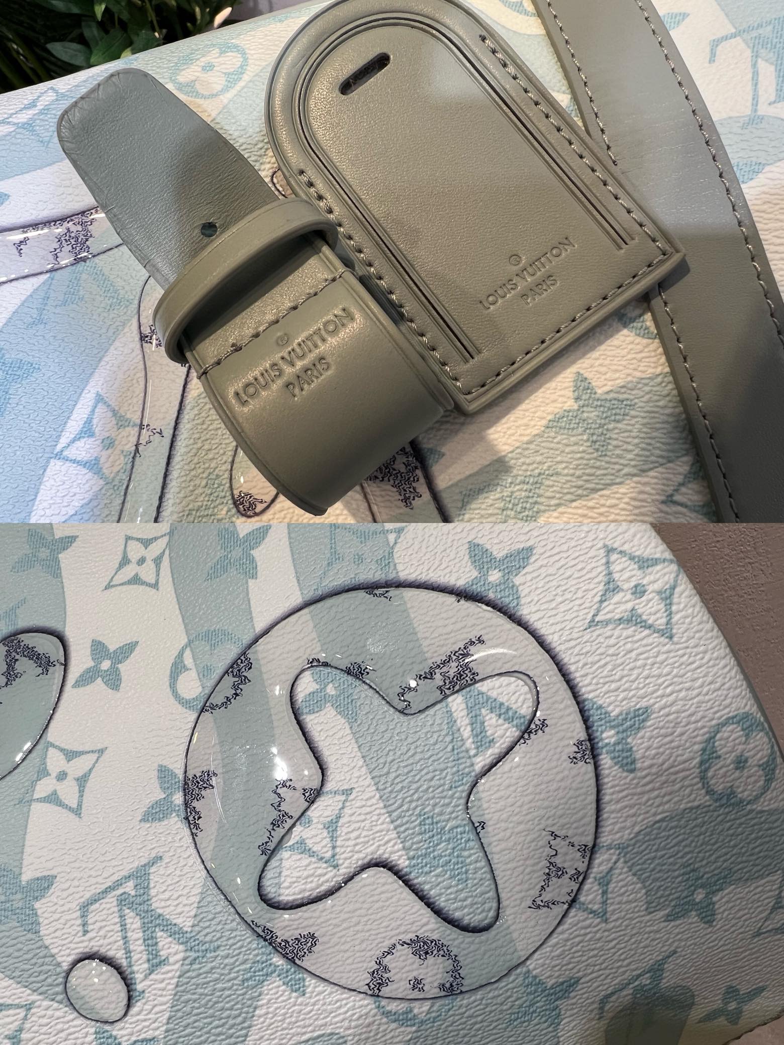 本款 Keepall Bandoulière 50 旅行袋取材 Monogram Aquagarden 帆布,令 Monogram 花卉和 LV 6