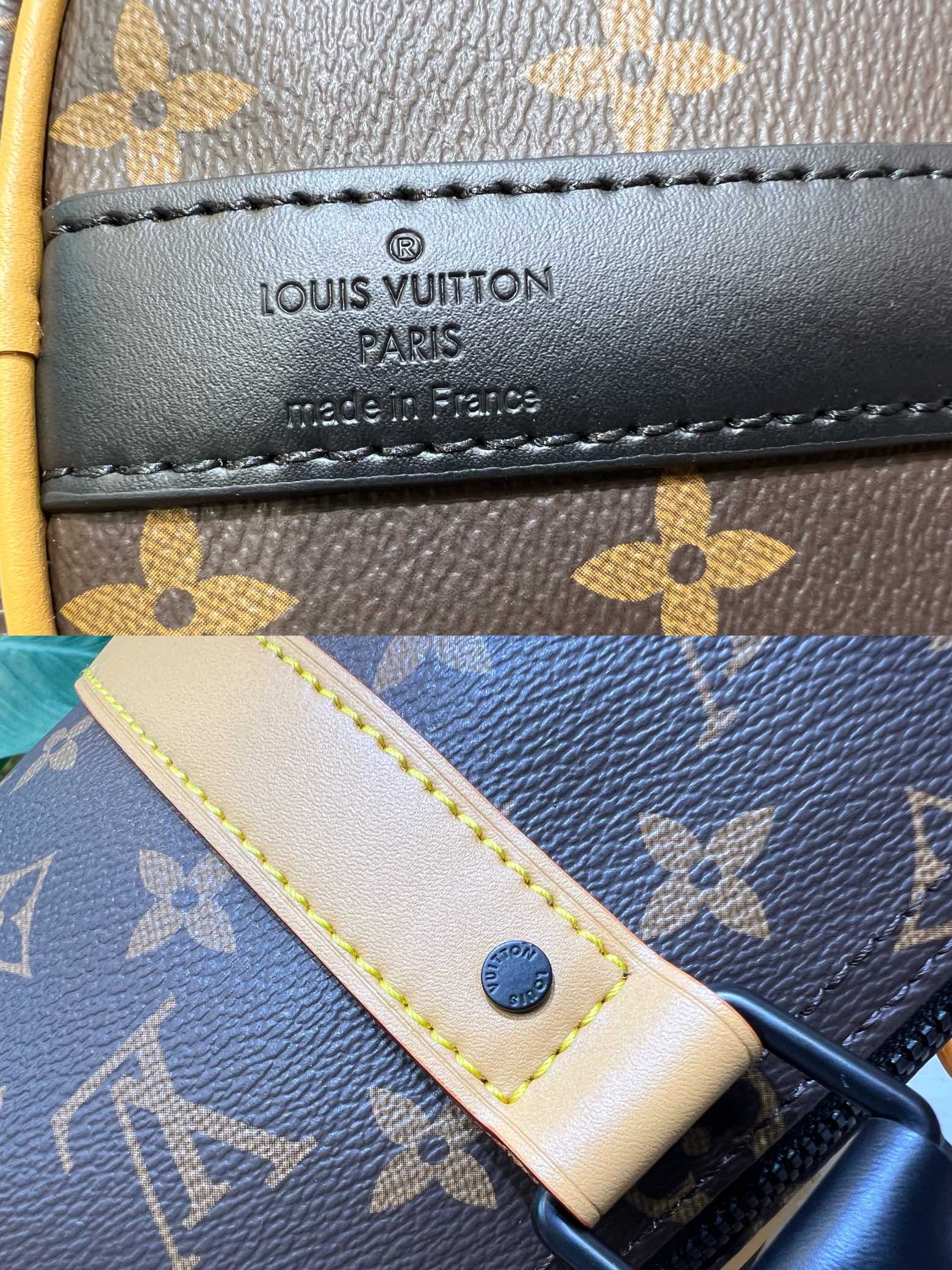M46687 本款手袋浓缩 Keepall 旅行袋的经典轮廓,由Monogram 压纹 Taurillon 皮革制成 6