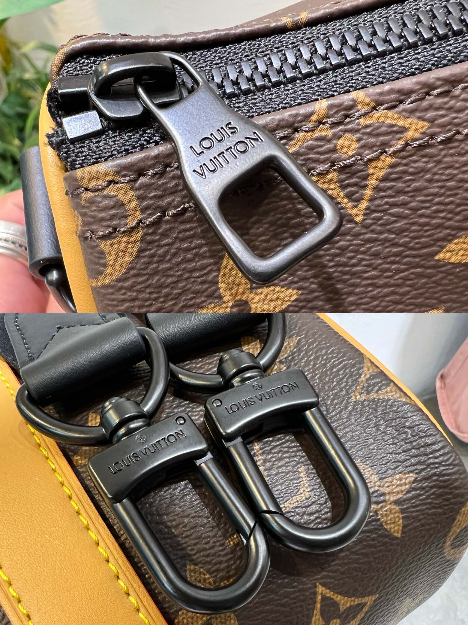 M46687 本款手袋浓缩 Keepall 旅行袋的经典轮廓,由Monogram 压纹 Taurillon 皮革制成 7