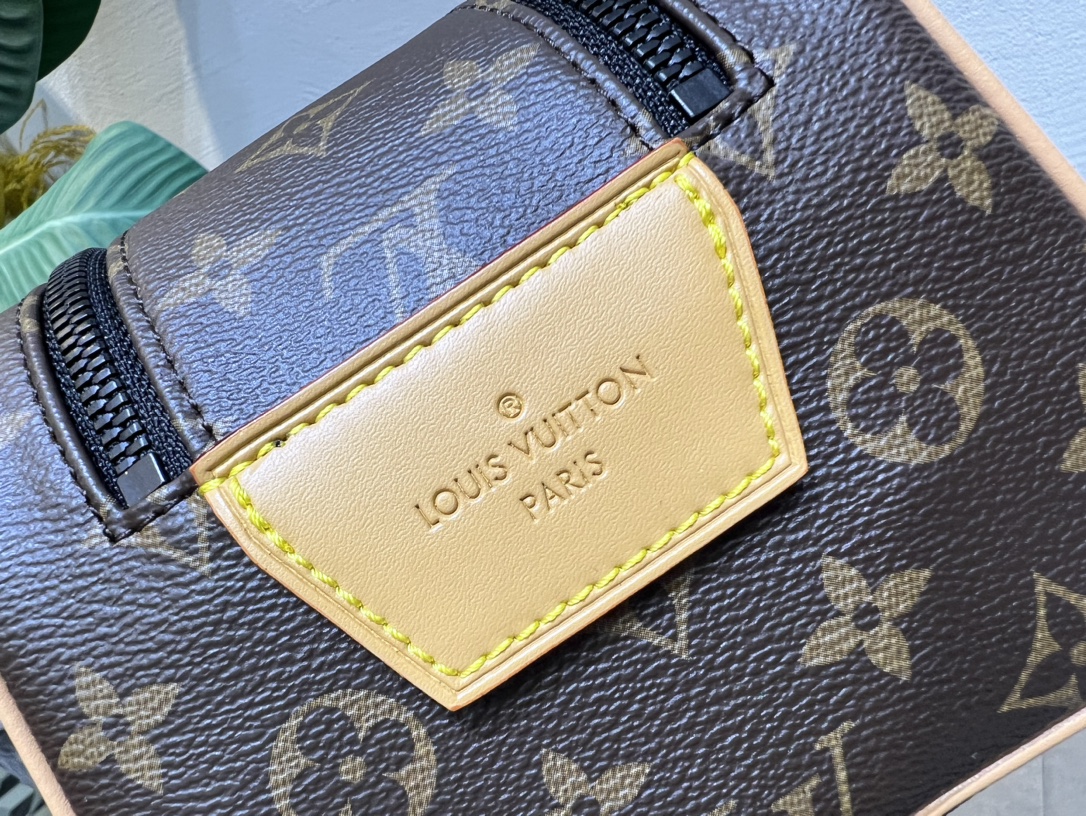 This Dopp Kit toiletry bag is crafted from Monogram Macassar coated - Bag 6