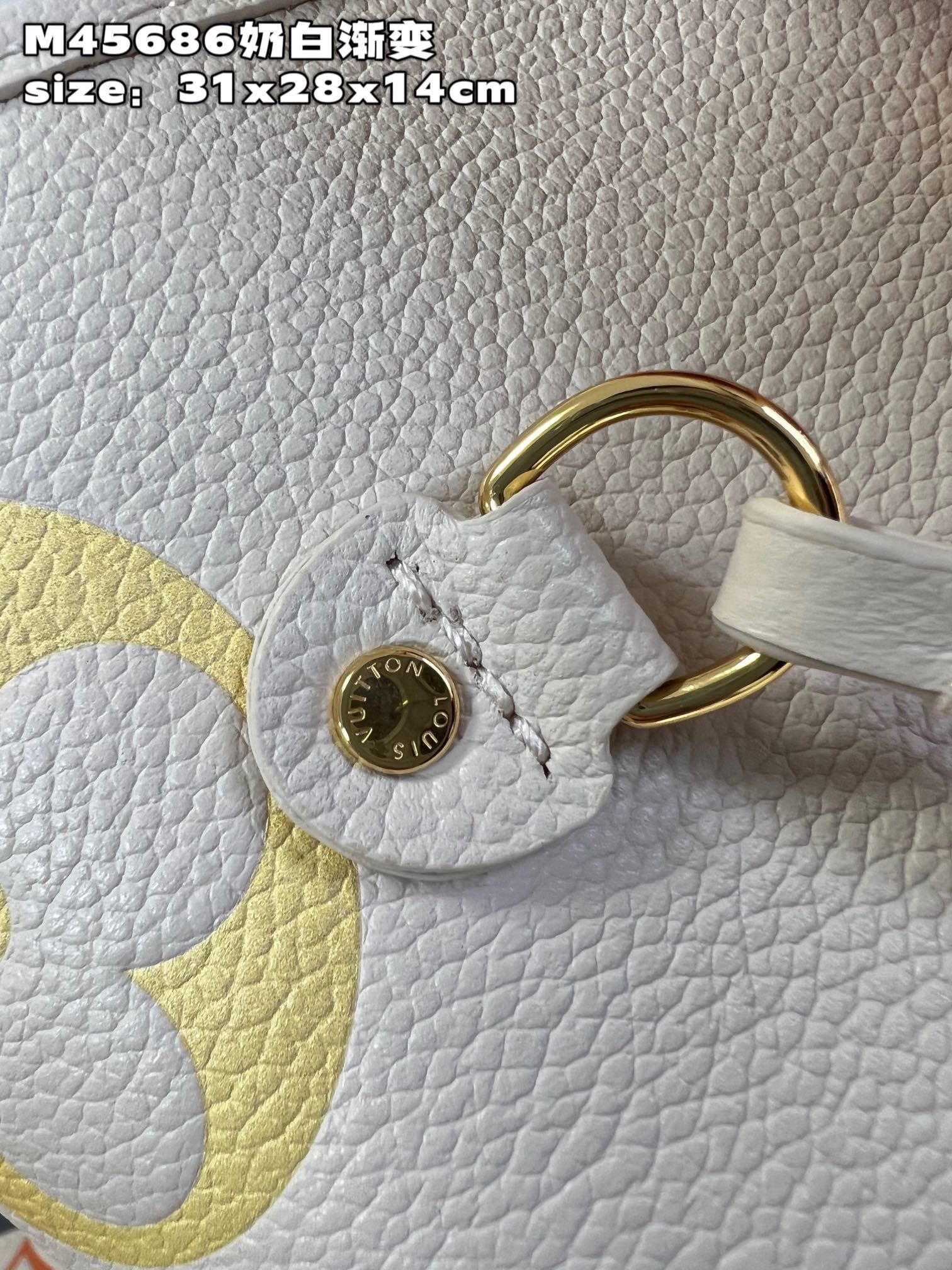 顶级原单M45686奶白渐变M46516款Neverfull中号手袋以MonogramEmpreinte