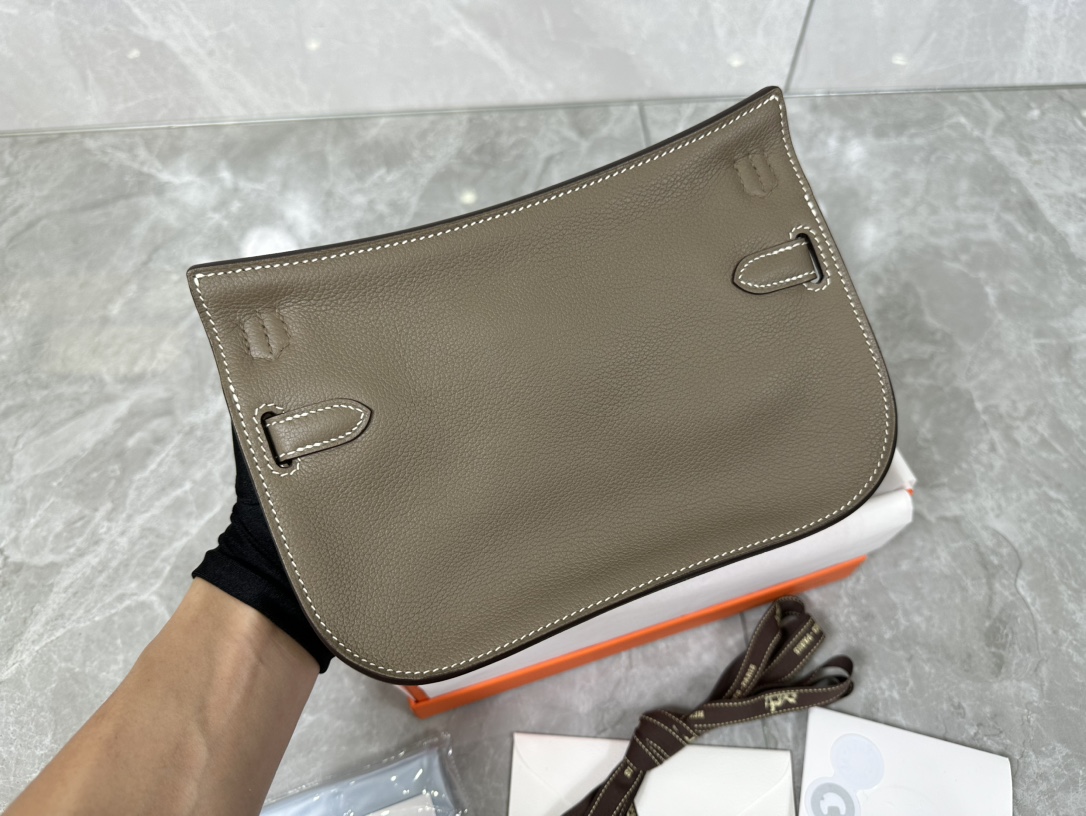 Hermes Mini Jypsiere Evercolor Leather Crossbody Bag - Taupe 5 i1687967576 1077 3