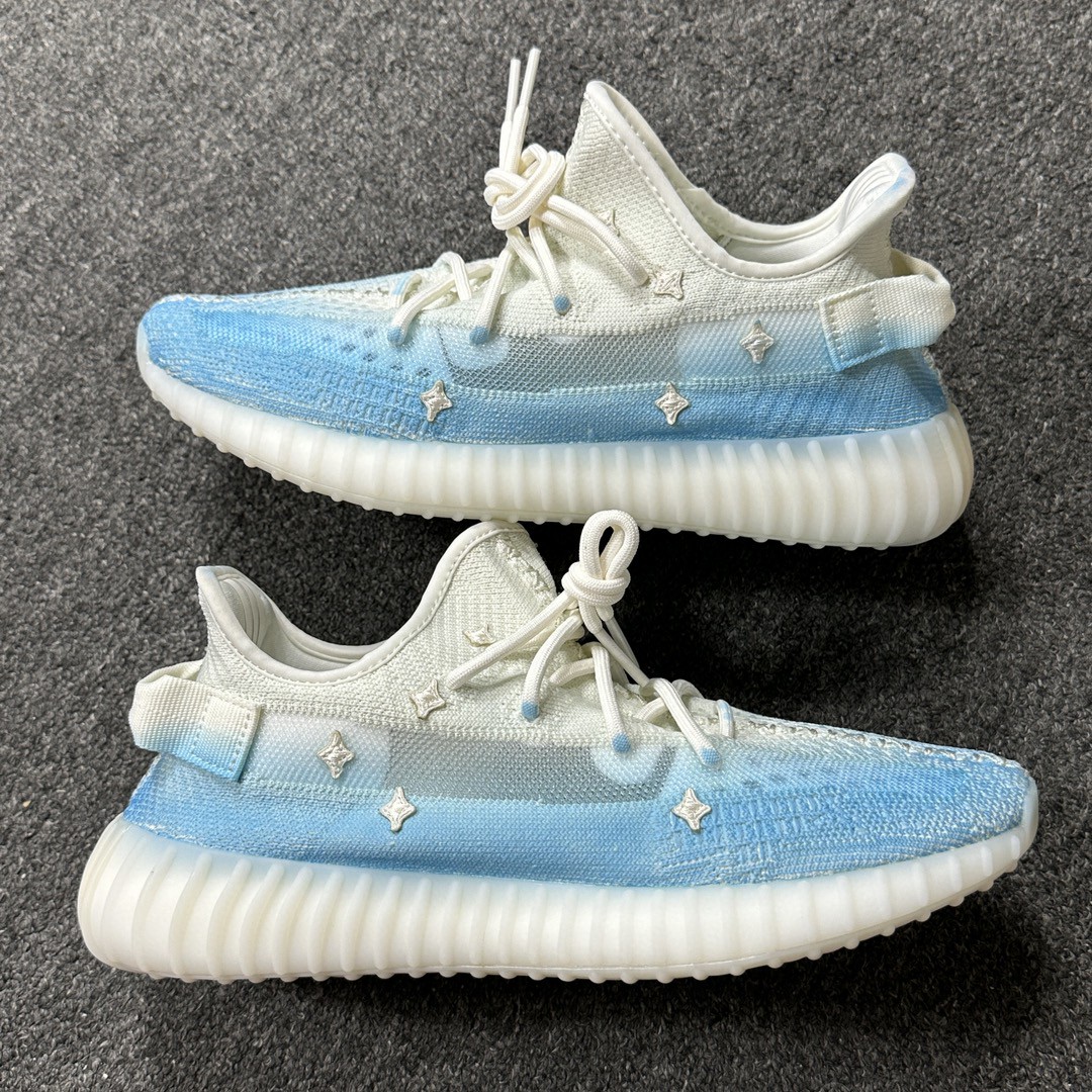 DIY定制涂鸦目前五色在售Yeezyboost350v2全白2.0涂鸦巴斯夫纯原大厂出品板型细节都是满配