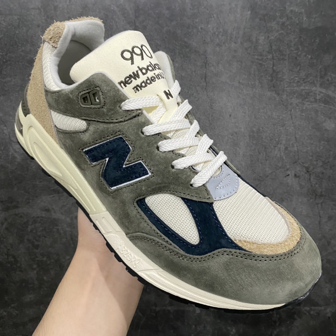 图片[3]-【K版纯原】New Balance NB990V2 棕灰n外贸NB工厂 纯原市面最强系列采用台产猪巴革及透气网眼材质原装6层组合底模精密开发 搭载全新碳素中底后跟透明TPU水晶装饰条稳固 货号：M990GB2 尺码：36-45-莆田鞋批发中心