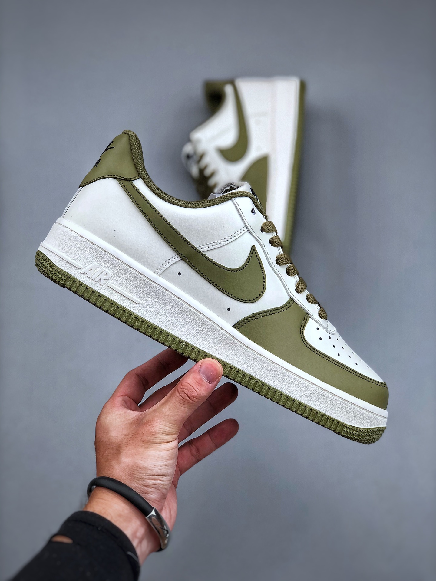 运动鞋, 运动板鞋, 板鞋, Nike Air Force 1'07 Low, Nike Air Force 1, DD7798-176, Air Force 1 - 耐克 Nike Air Force 1'07 Low 防滑耐磨减震 低帮 休闲运动板鞋 白橄榄绿 DD7798-176