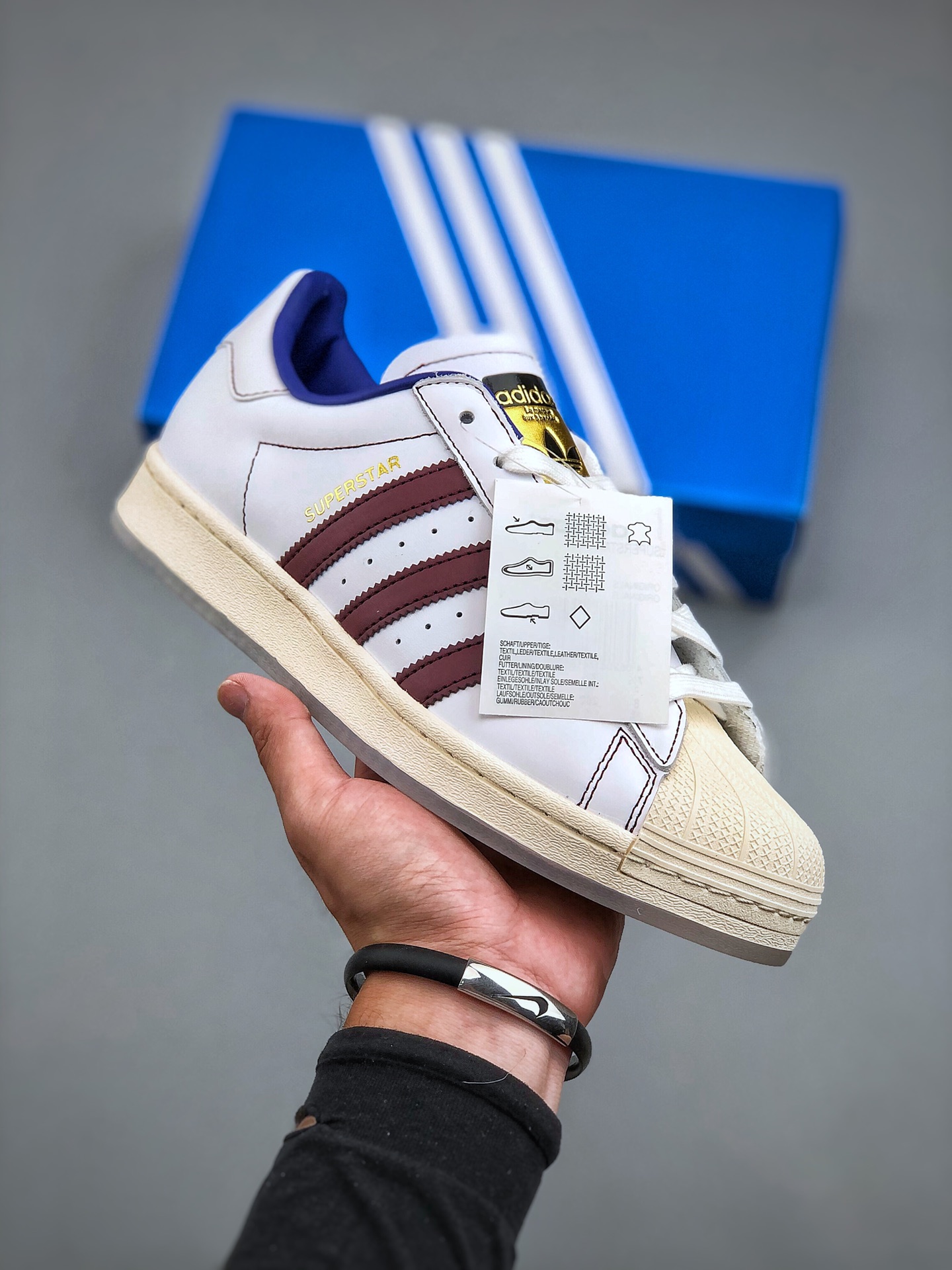 运动鞋, 运动板鞋, 板鞋, IE0020, Adidas Originals Superstar 82, adidas originals Superstar, adidas Originals - 阿迪达斯 Adidas Originals Superstar 82 防滑耐磨 低帮 休闲运动板鞋 男女同款 白棕 IE0020