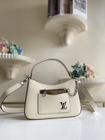 Louis Vuitton LV Marelle Bags Handbags Beige White Epi Canvas Chains M80688