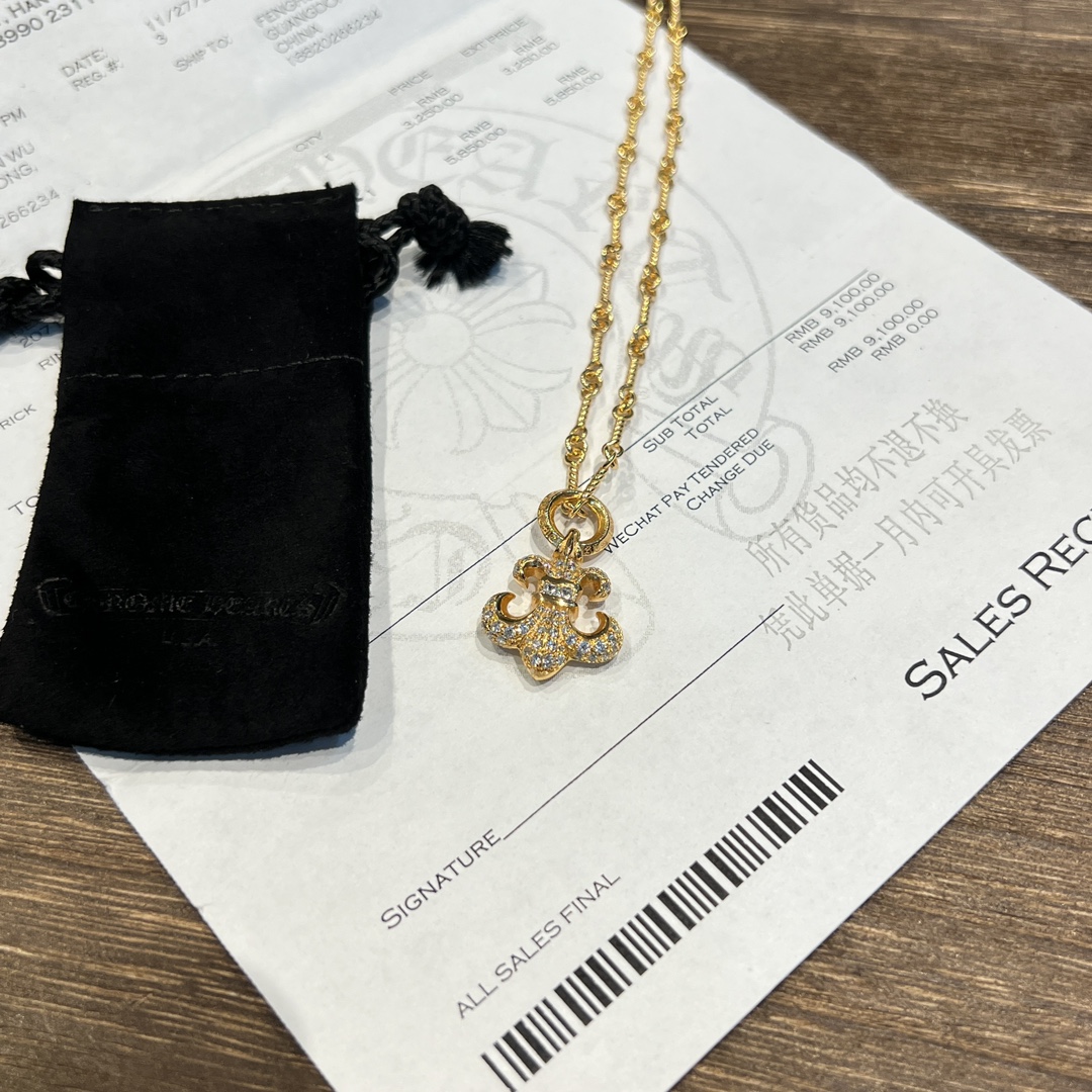 Custom Gold-Plated Diamond Setting, Necklace Pendant