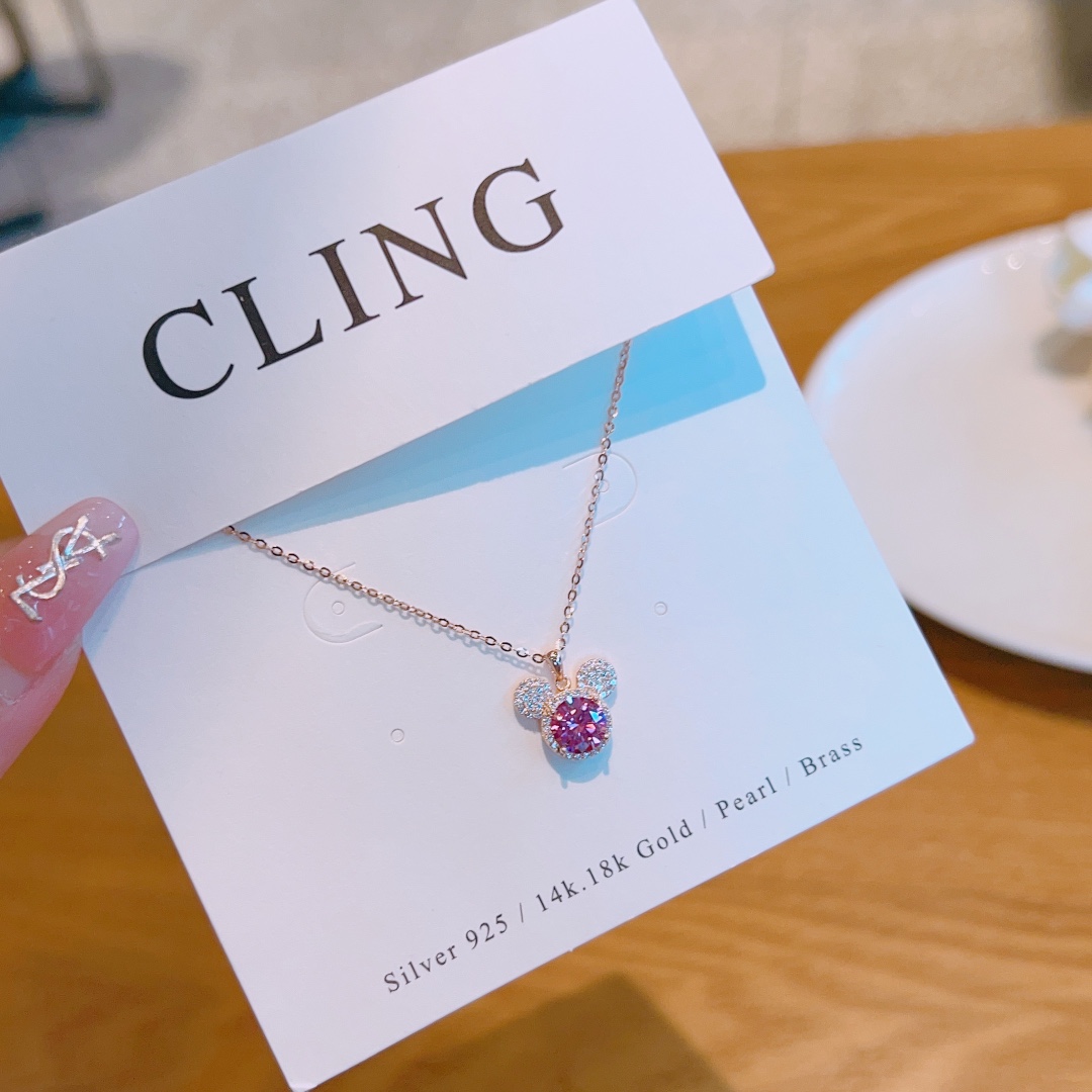 High Polish Silver Moissanite Necklace Sweet & Cool Bestie Gift Gold