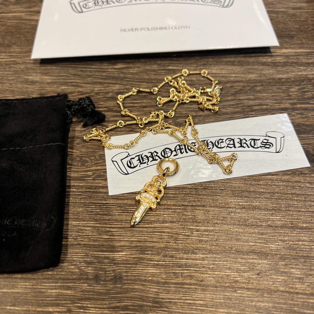 Custom Gold-Plated Diamond Setting, Necklace Pendant