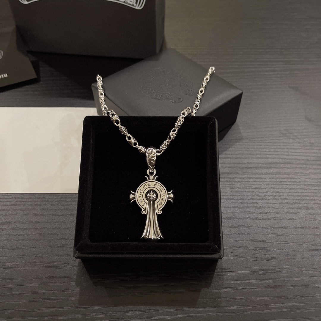 NO:863301,Popular items at the counter, factory-direct price necklace, original one-to-one replica, men's and women's models, Chrome hearts, fine jewelry, chrome hearts, necklace19860909专柜爆款 厂家直销价项链 原版一比一复刻 男女款 克罗心,饰品精品,chrome hearts,necklace,Jewelry