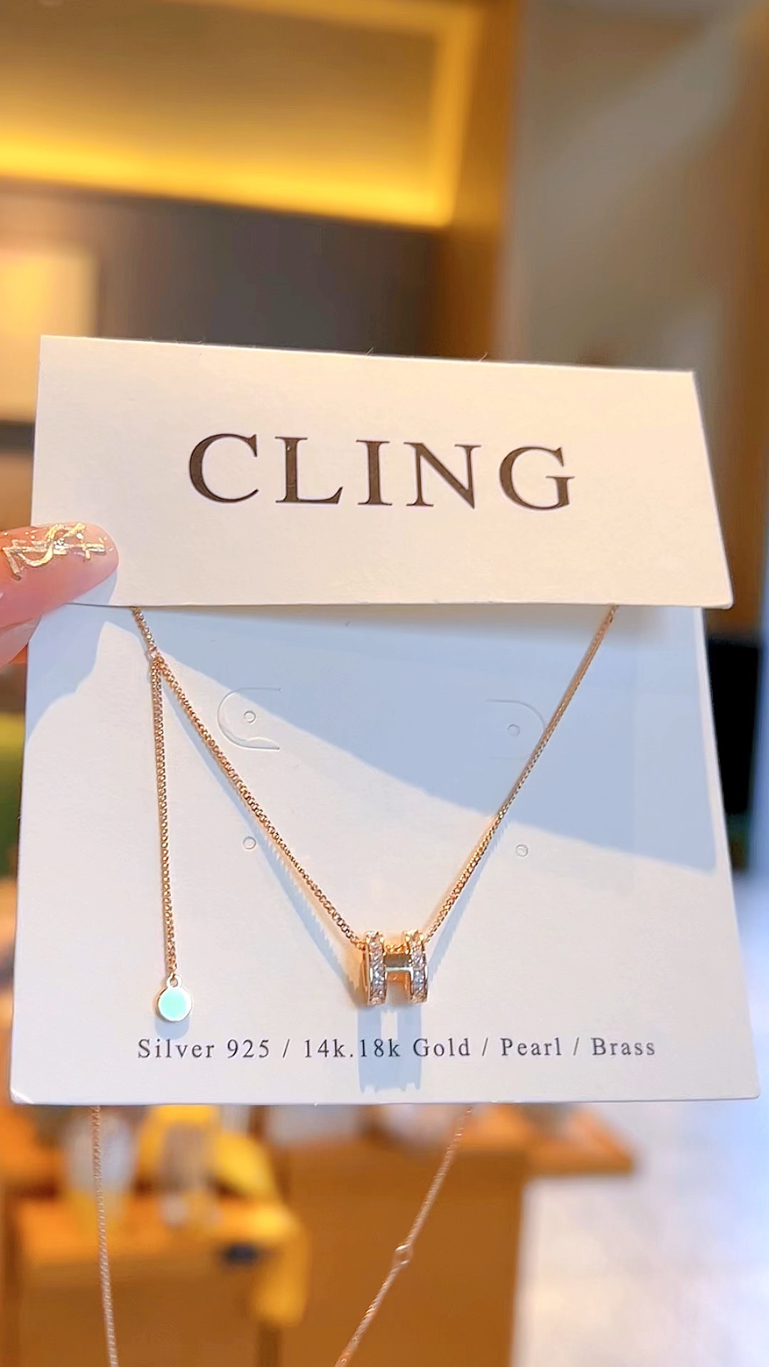 Solid Silver Necklace Lively Spring Festival Gold