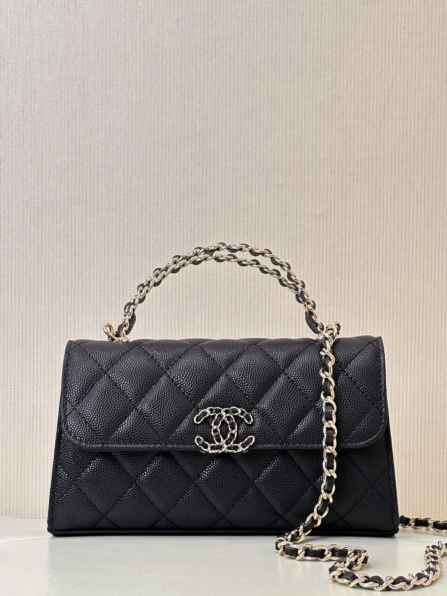 CHANEL シャネル ミニKelly クロスハンドル カブスキン キルティングチェーン シャンパンゴールド金具ロゴ 隠れモデル 人気モデル 旧ルート-最高品質