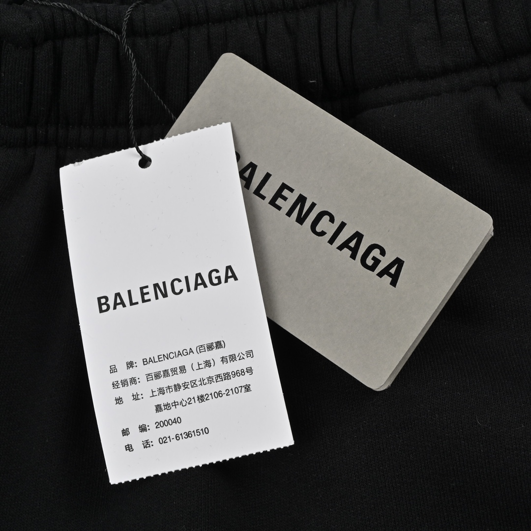 Balenciaga巴黎世家2023ss巴黎世家模糊字母短裤