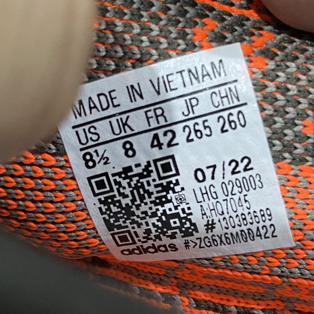 纯版本Yeezy350V2灰橙3.0