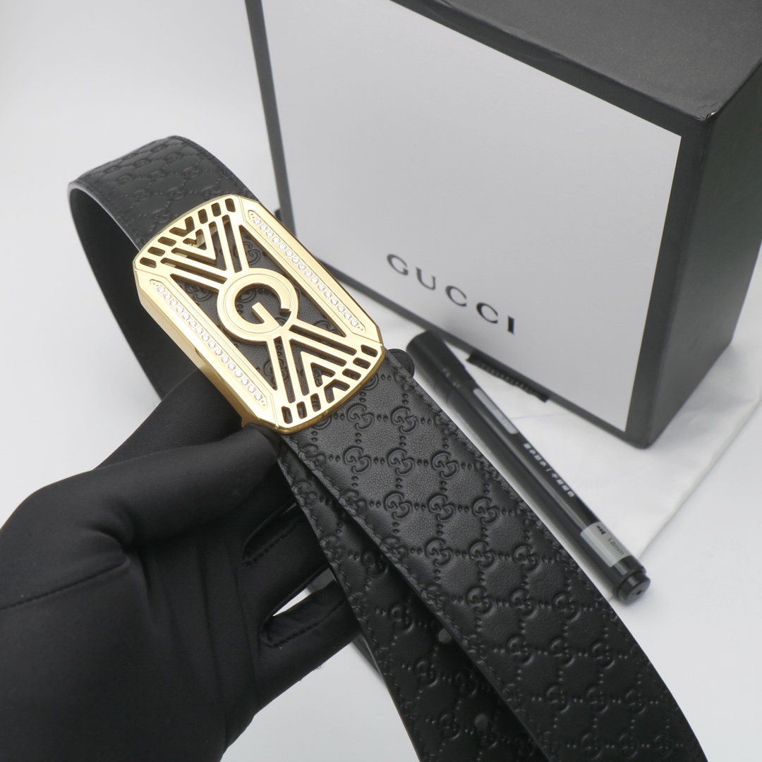 Gucci头层牛皮宽3.8CM官网同