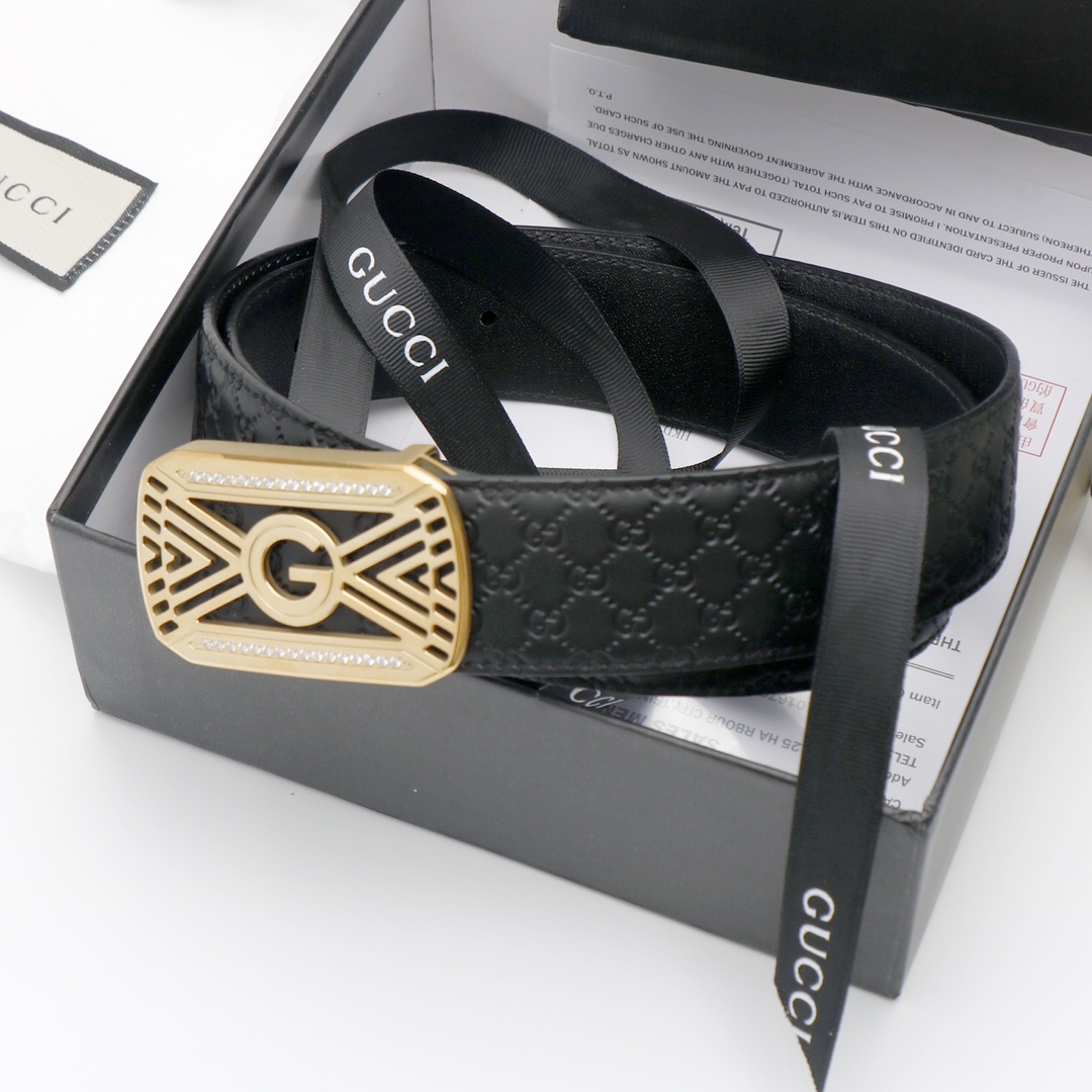 Gucci头层牛皮宽3.8CM官网同