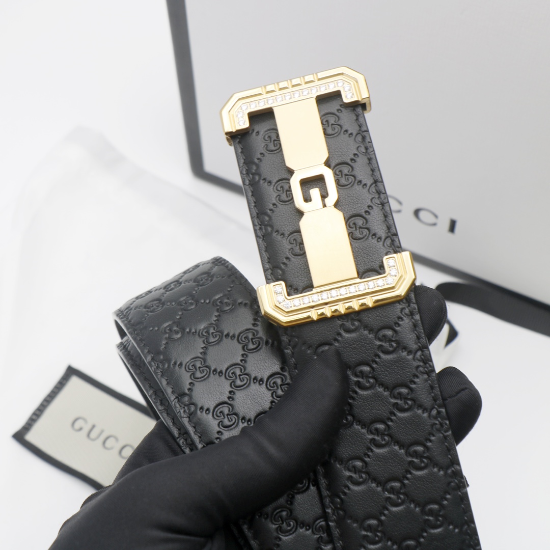 Gucci头层牛皮宽3.8CM官网同