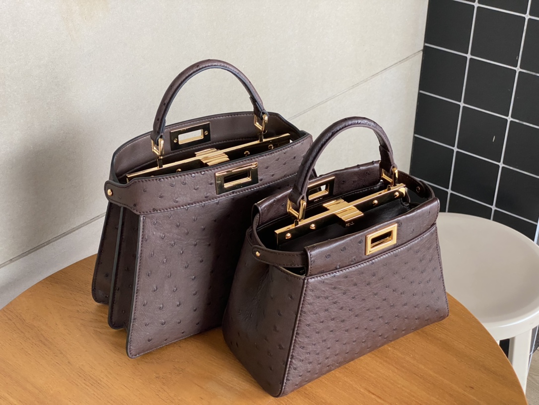 Fendi PEEKABOO, rare animal ostrich skin