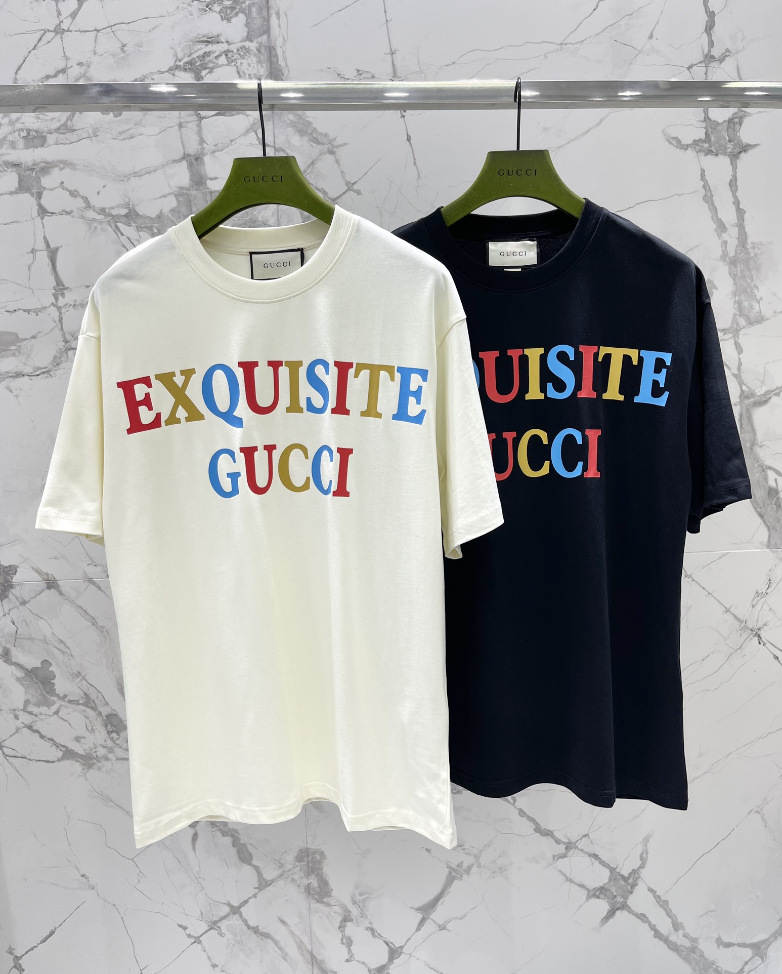 Gucci 1: 1
 Odzież T-Shirt Sprzedaż hurtowa
 Beżowy Czarny Biały Drukowanie Unisex Bawełna Krótki rękaw