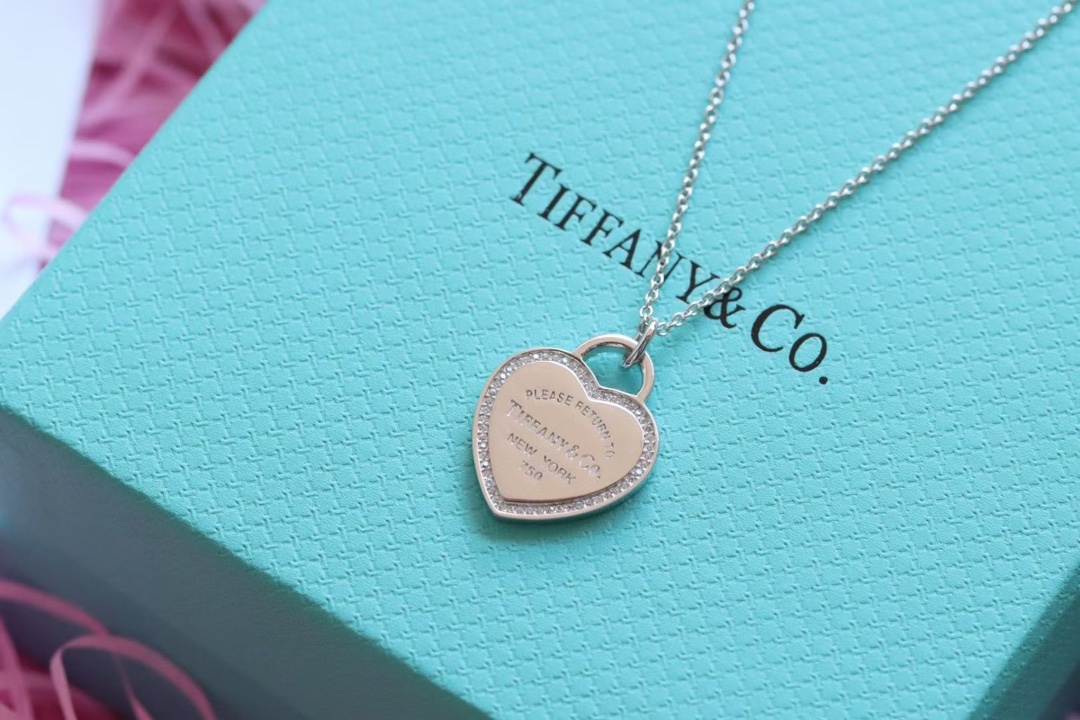Tiffany & Co. Tiffany&Co.爱满心钻心牌锁项骨链