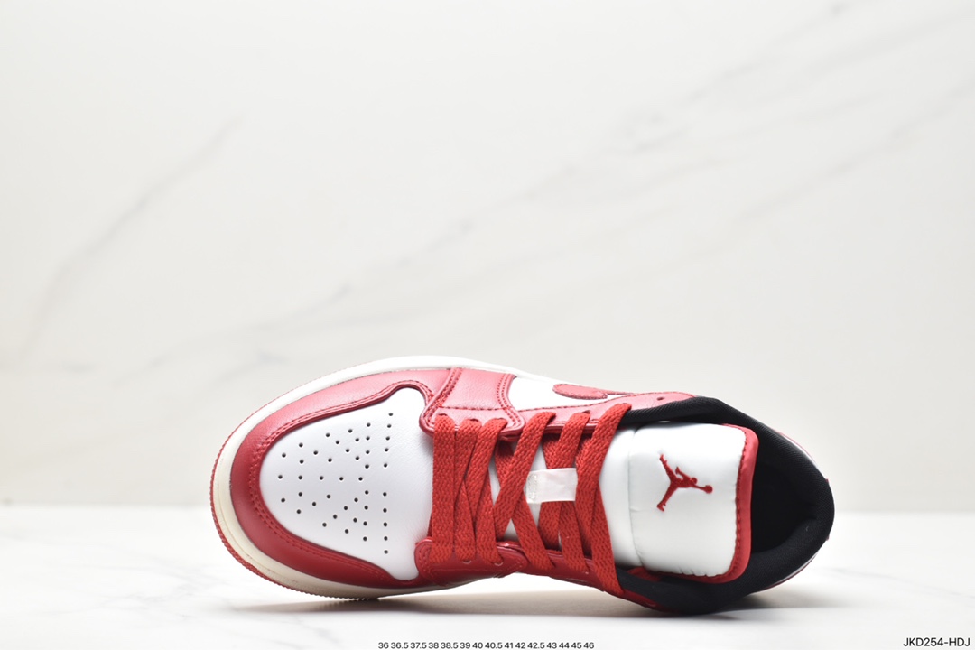Nike Air, Jordan Air Jordan 1Low, Jordan, Air Jordan 1 Low, Air Jordan 1, Air Jordan, 553558-481, 553558 - 乔丹 Jordan Air Jordan 1low 防滑耐磨减震 低帮 复古篮球鞋 女款 白红黑 553558-481