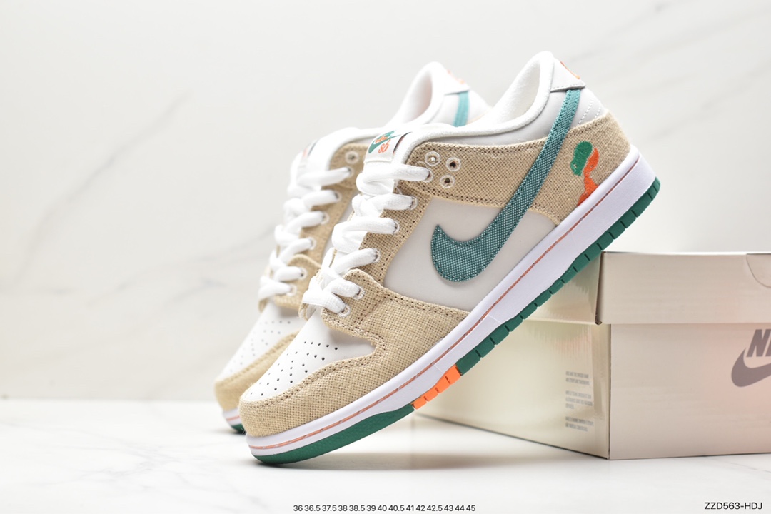 运动鞋, 板鞋, Phantom, Nike Dunk, Jarritos x Nike Dunk SB Low“Phantom andMalachite”, Jarritos, FD0860 001SH, Dunk - 耐克 Jarritos x Nike Dunk SB Low“Phantom andMalachite” 汽水 防滑耐磨减震 低帮 休闲运动板鞋 男女同款 米白 FD0860 001SH