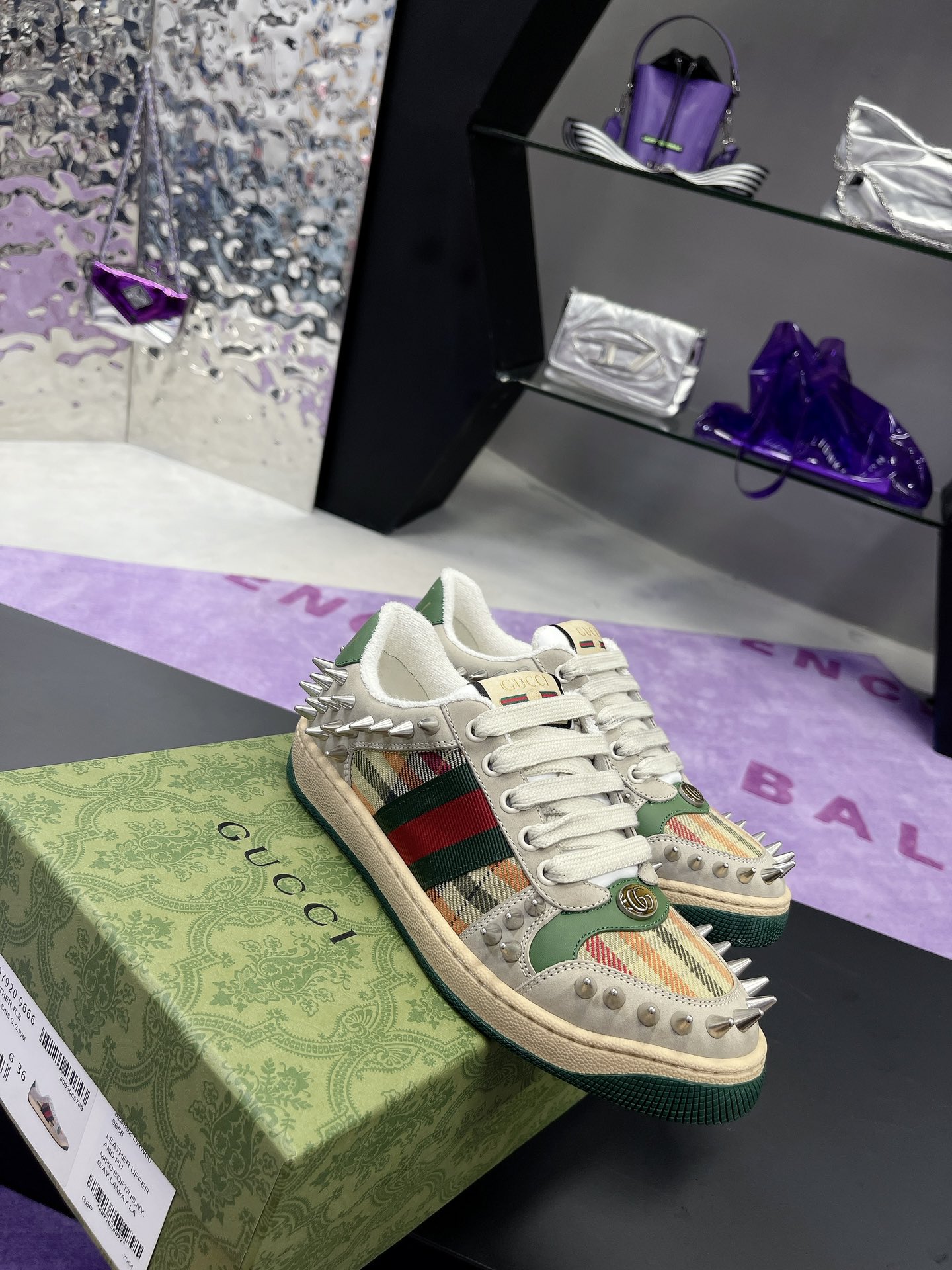Gucci古驰最新款钉钉脏脏鞋情侣款