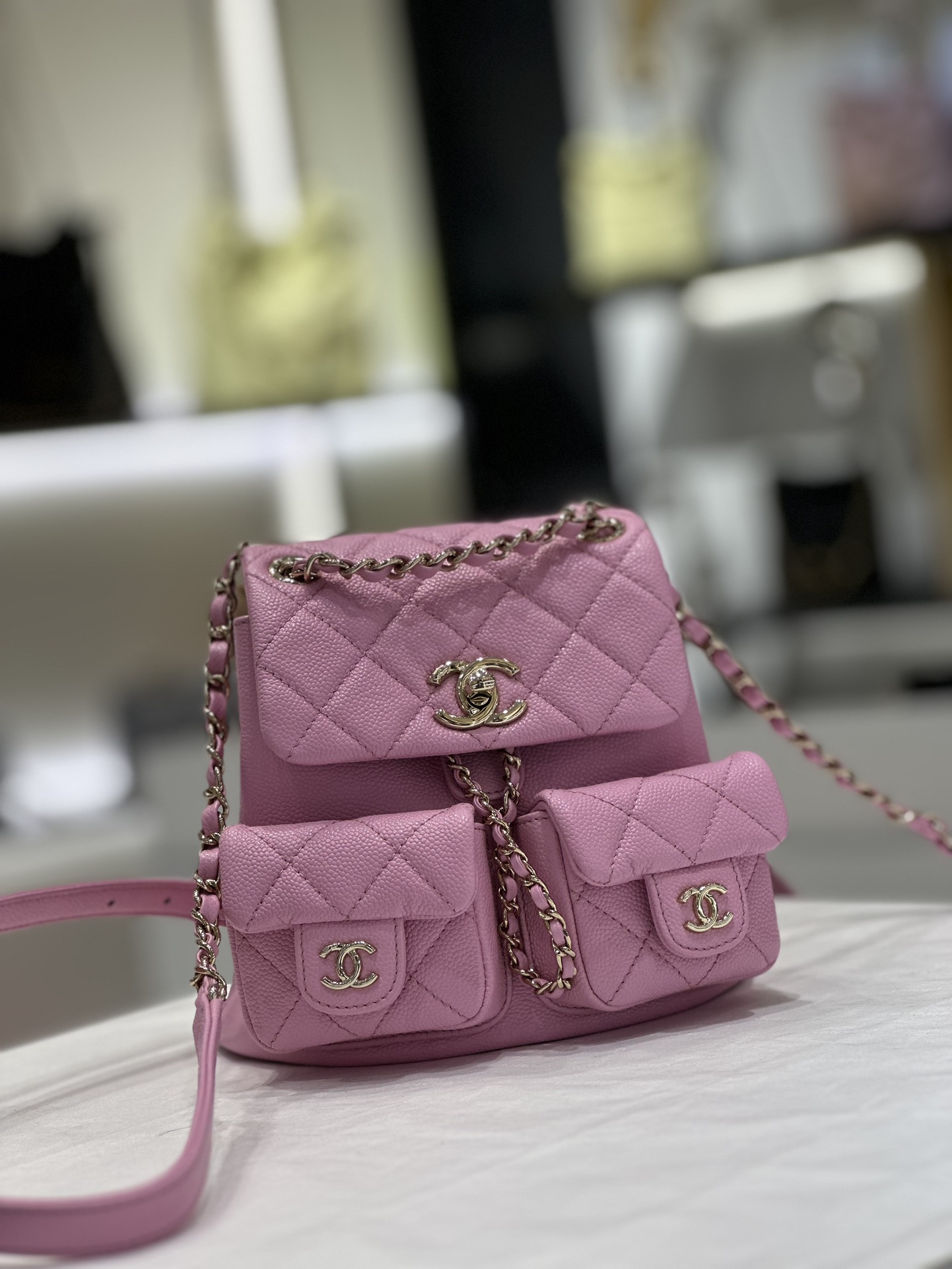 Buy Top High quality Replica
 Chanel Duma Bags Backpack Luxury Cheap
 Pink Cowhide Vintage Casual