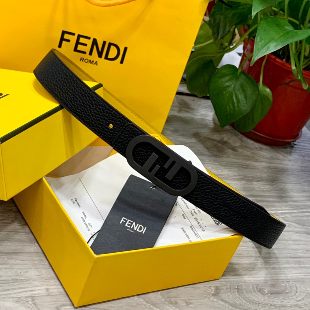 FENDl芬迪专柜同款女士腰带宽3.