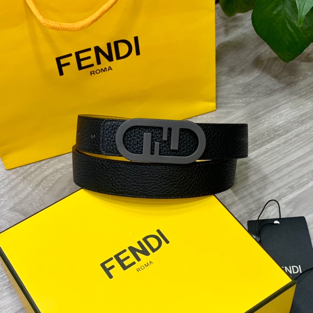 FENDl芬迪专柜同款女士腰带宽3.