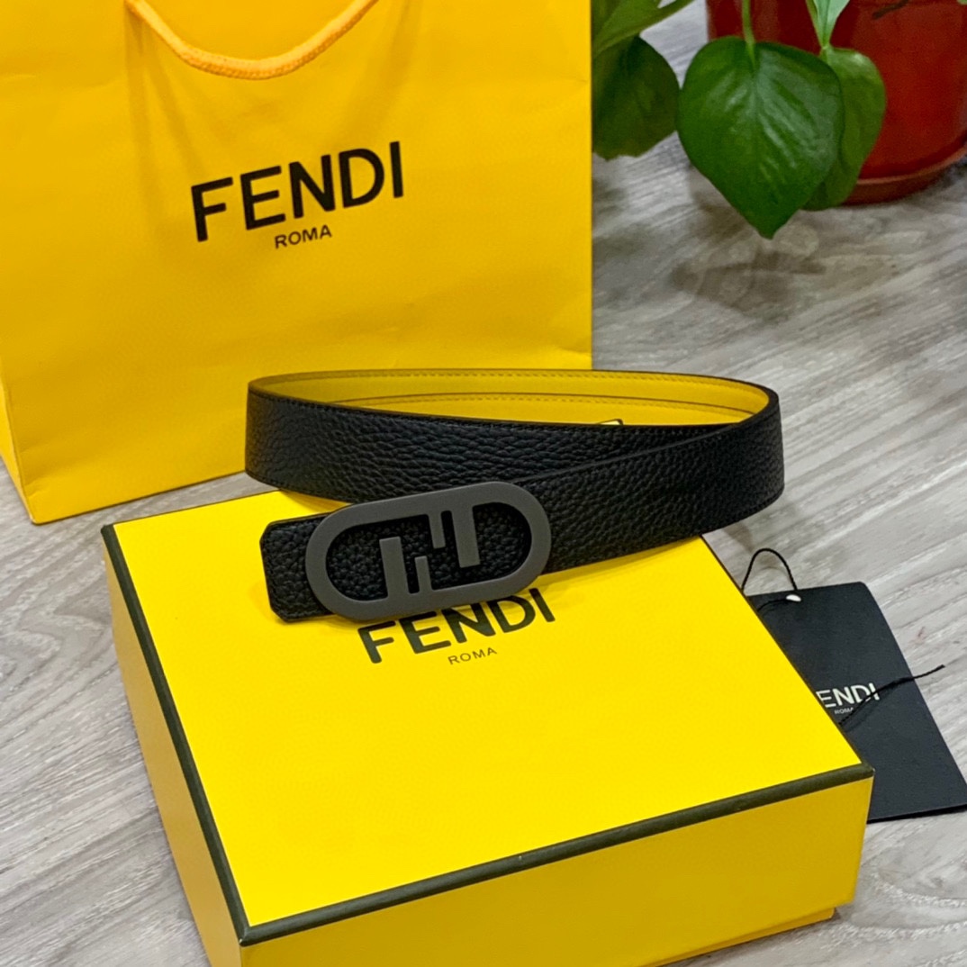 FENDl芬迪专柜同款女士腰带宽3.