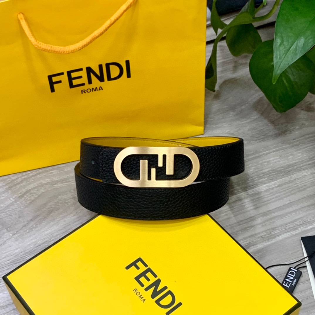 FENDl芬迪专柜同款女士腰带宽3.