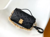 Louis Vuitton LV Pochette MeTis Bags Handbags Wholesale China
 Apricot Color Beige Black White Empreinte​ Cowhide Chains M46595